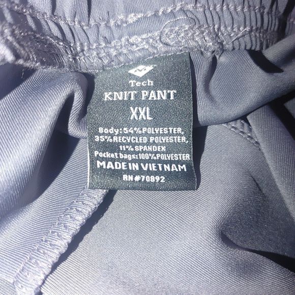 Tech Knit Pant Jogger Mens XXL Pockets Moisture Wicking Zipper Hem Member's Mark - Picture 5 of 5